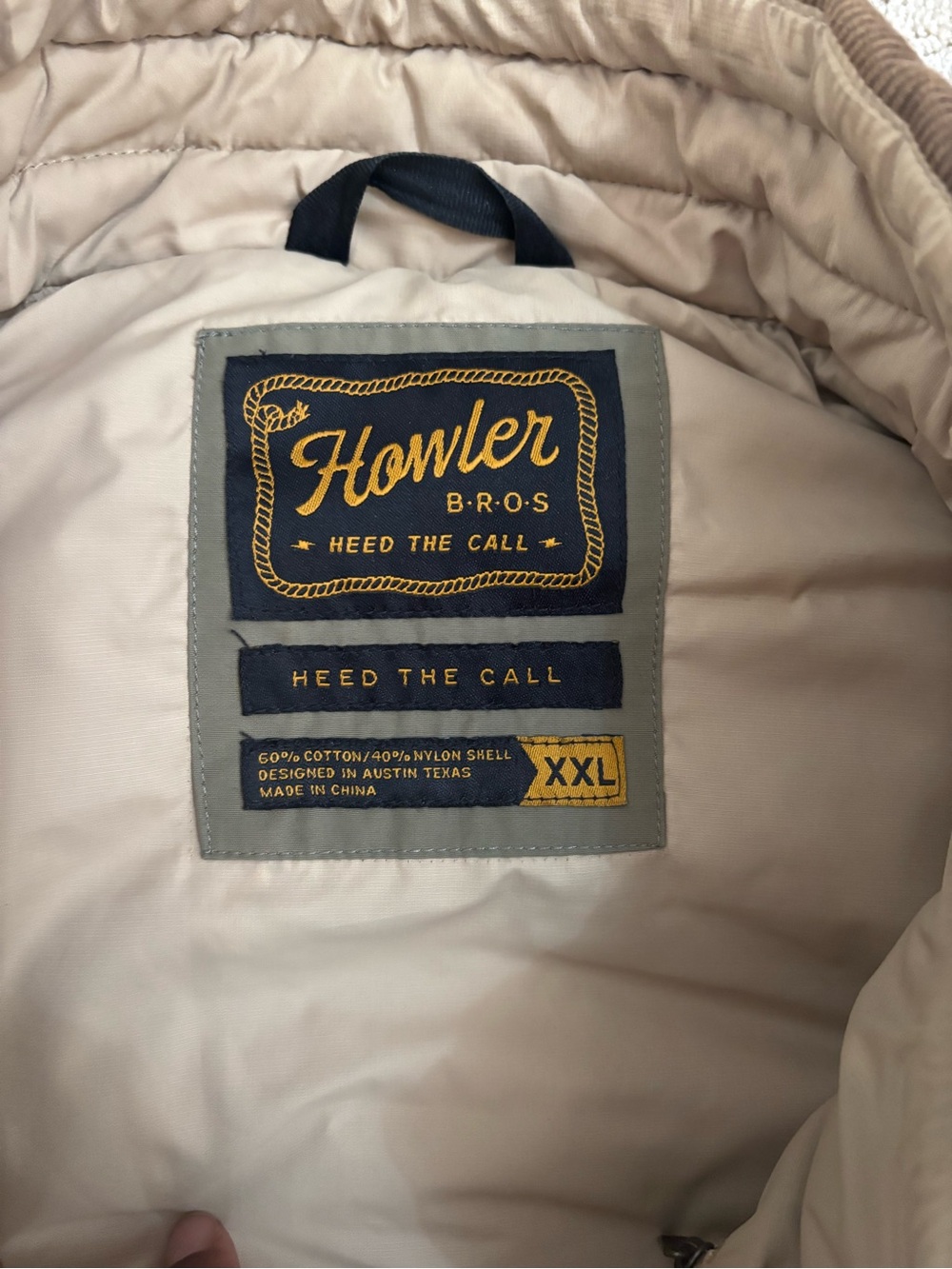 Howler Brothers Olive & Brown Quilted Vest - Picture 4 of 5